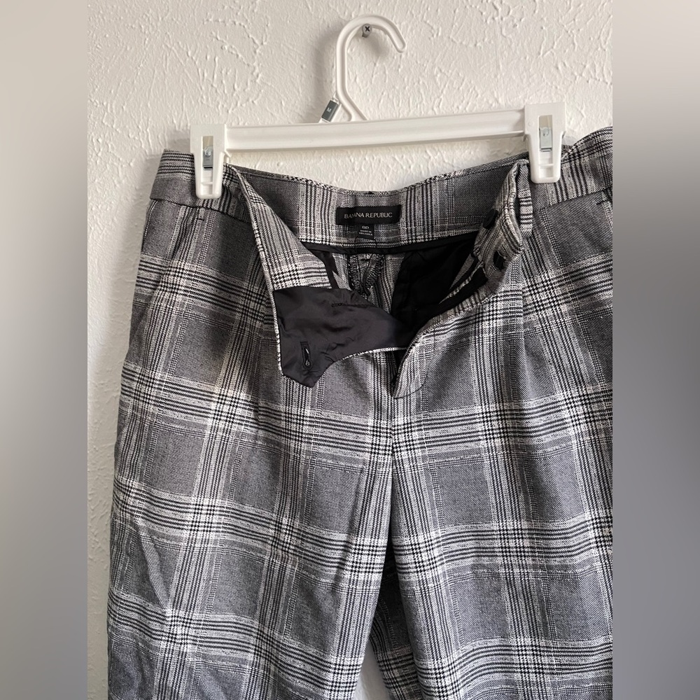 Banana Republic plaid trousers